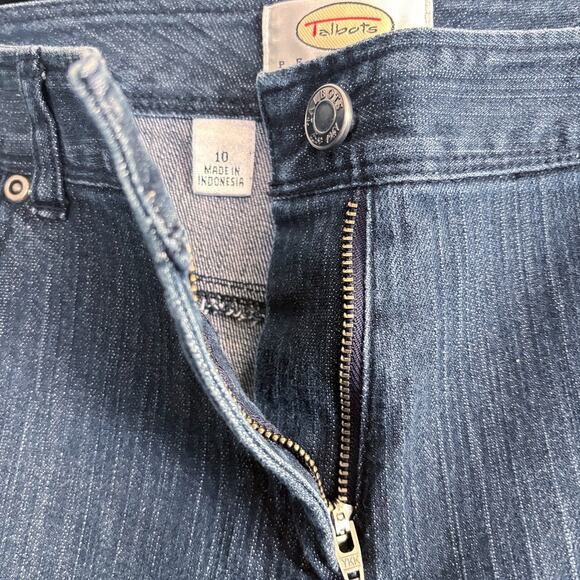 Talbots Petite Sz 10 Straight Leg Stretch Jeans Dark Wash Dressy Business Casual - Picture 5 of 12